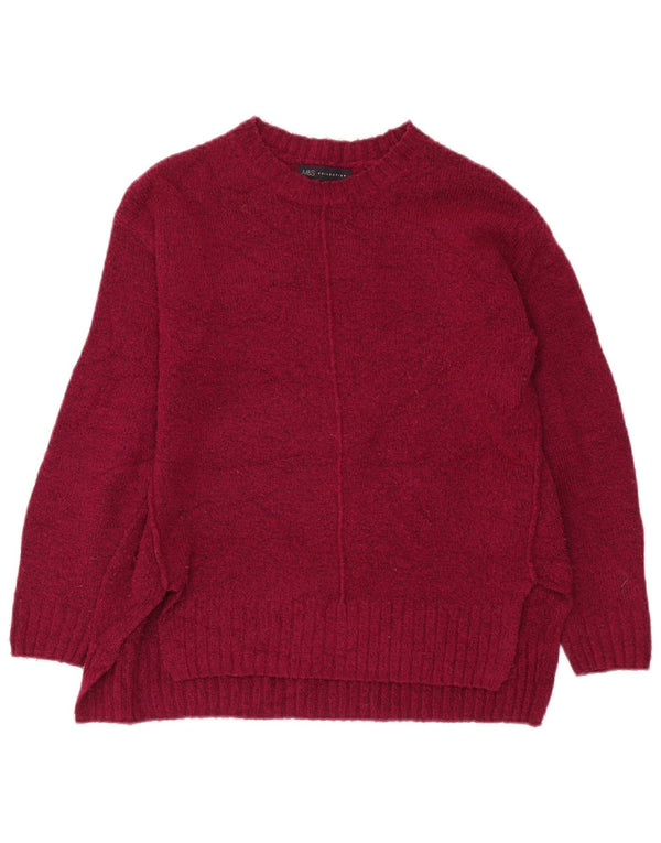 Marks & Spencer Dame Boat Neck Jumper Sweater UK 10 Small Burgundy