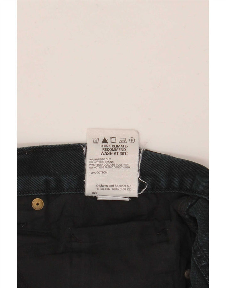 Marks & Spencer Herre Blue Harbor Straight Jeans W42 L31 Sort Bomuld