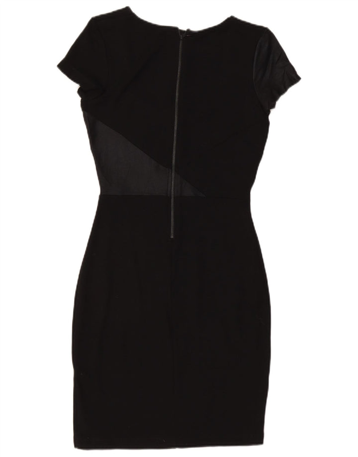 French Connection Womens Bodycon Dress UK 10 Small Black Viscose