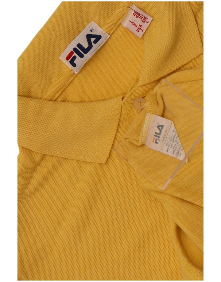 Fila Langærmet Polo Shirt til mænd Lille gul bomuld