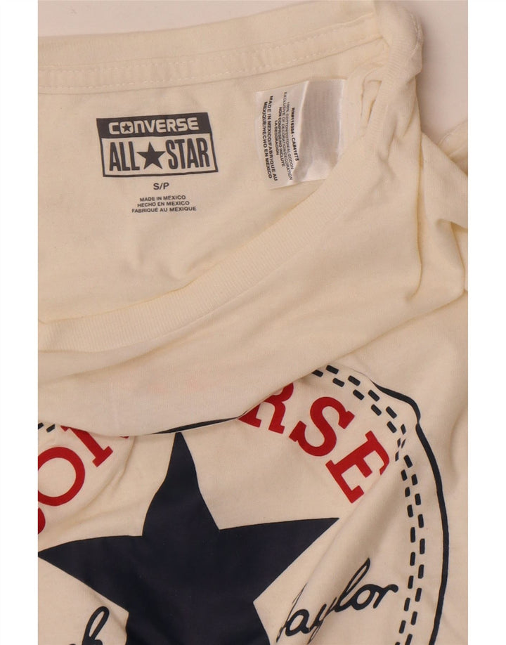 Converse grafisk t-shirt til mænd, lille off white bomuld