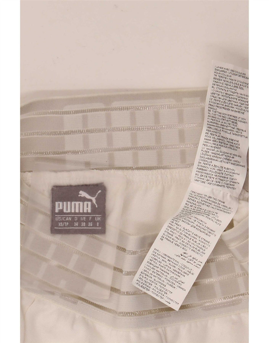 Puma Graphic Sports Shorts til kvinder UK 8 Small White Polyester