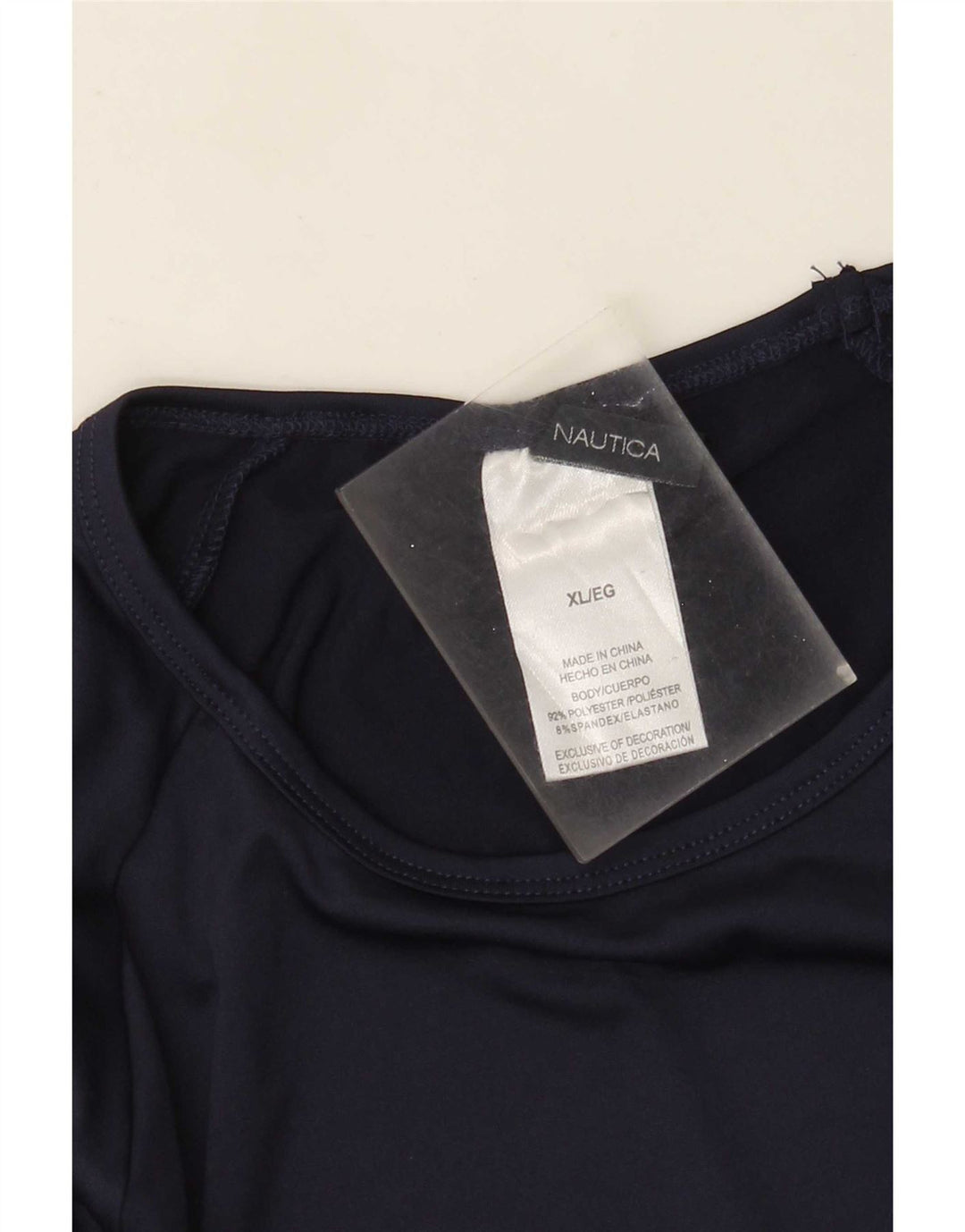 Nautica Dame Grafisk Top Langærmet UK 18 XL Navy Blue Polyester