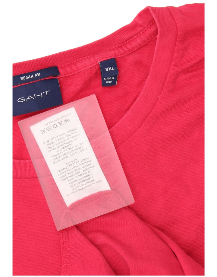 Gant Regular T-Shirt Top 3XL Pink Bomuld