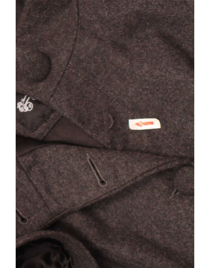Street One Dame Kortærmet Blazer Jacket UK 14 Stor Grå Uld