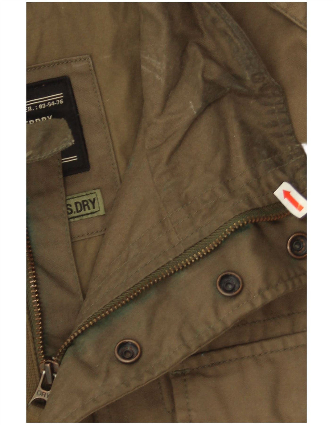 Superdry Herre Military Jacket UK 40 Stor Khaki Bomuld