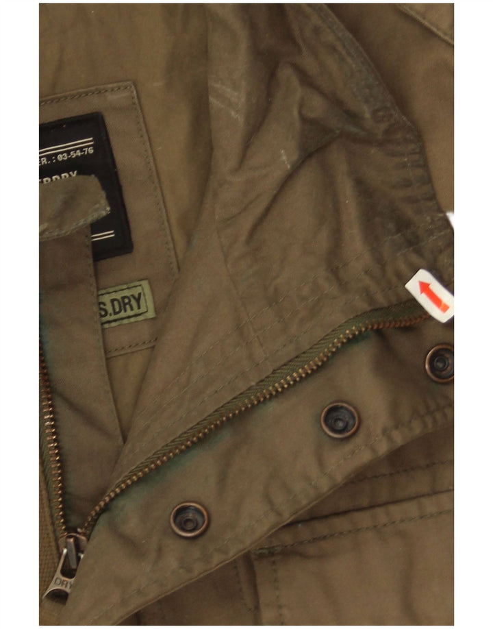 Superdry Herre Military Jacket UK 40 Stor Khaki Bomuld