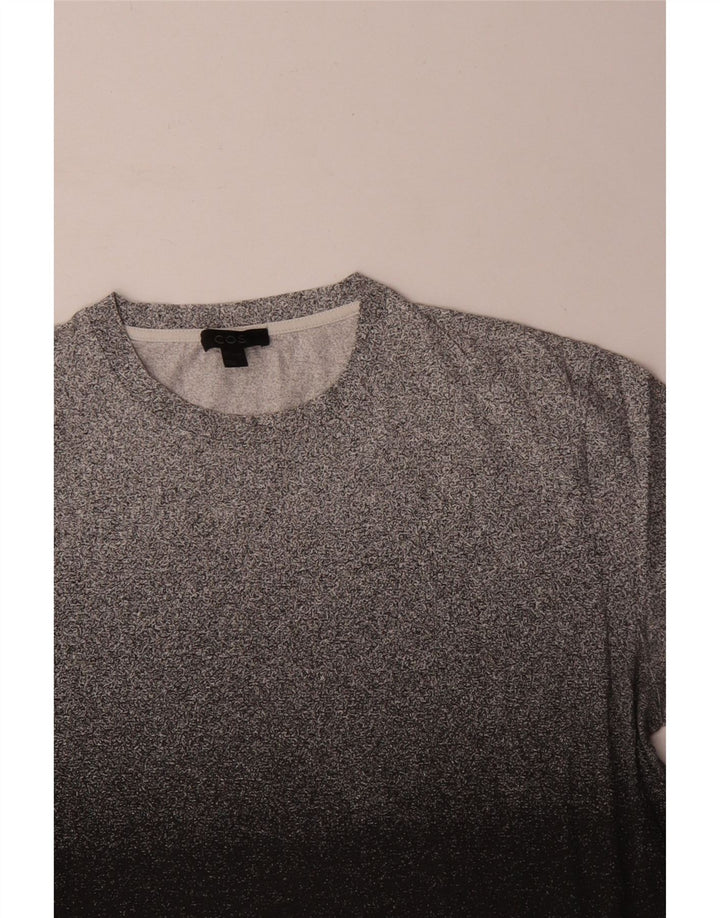 Cos Herre T-Shirt Top Stor Grå Flecked Bomuld