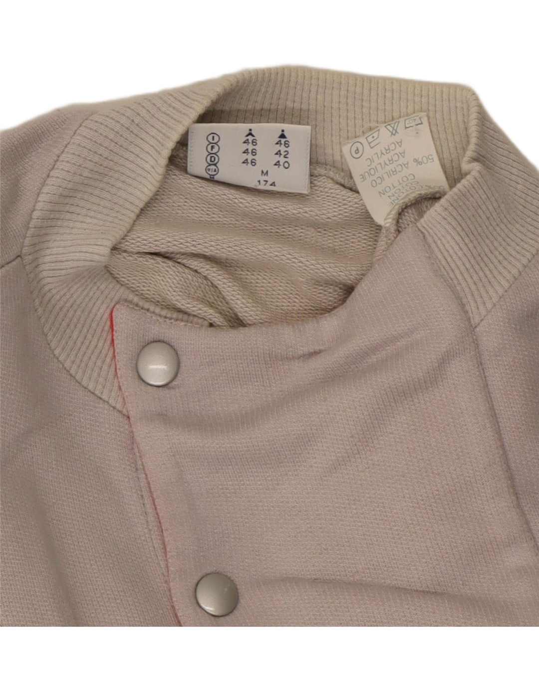 LOTTO Dame Button Neck Sweatshirt Jumper UK 14 Medium Grey Pinstripe