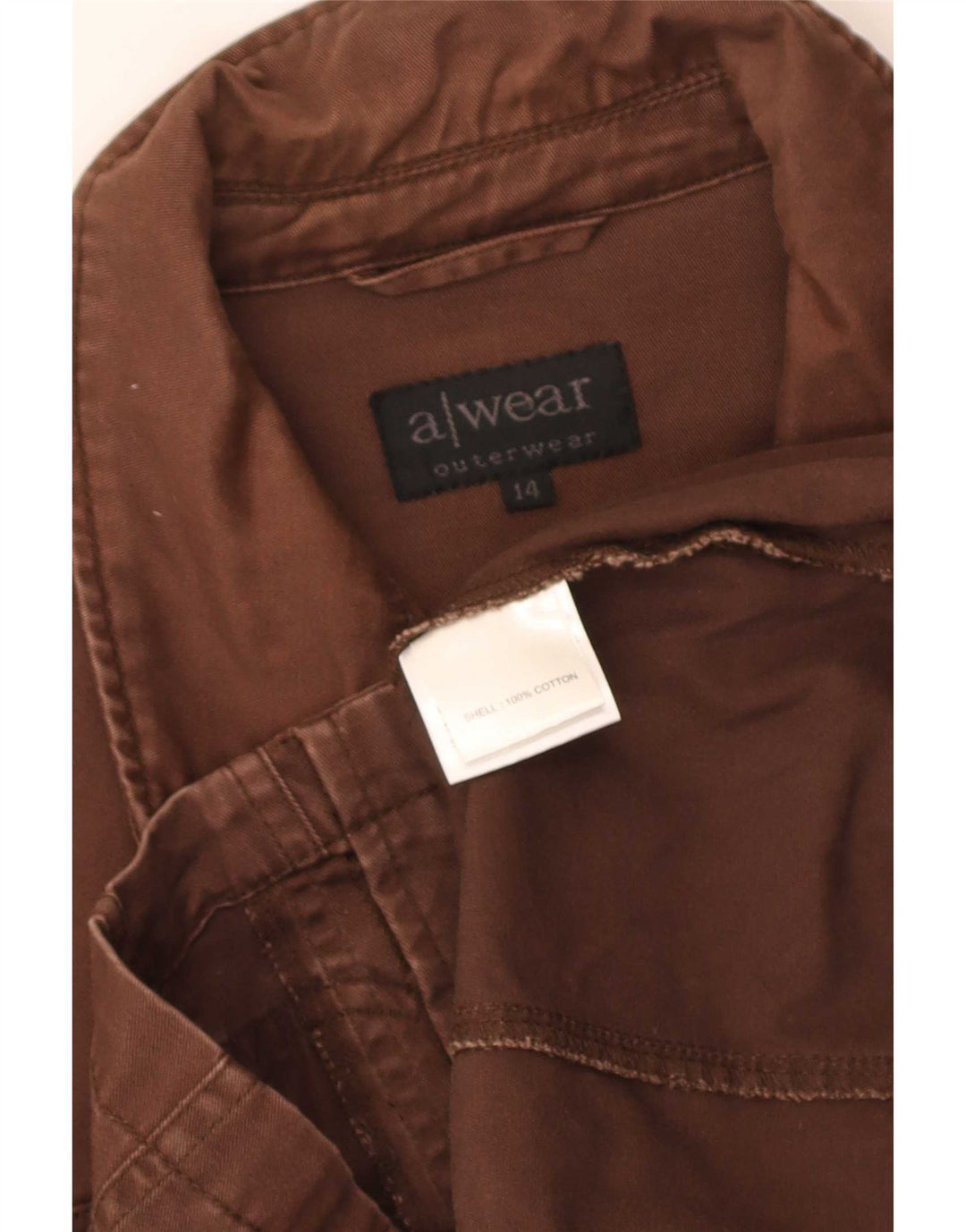 Awear Womens Utility Jacket UK 14 Medium Brown Bomuld