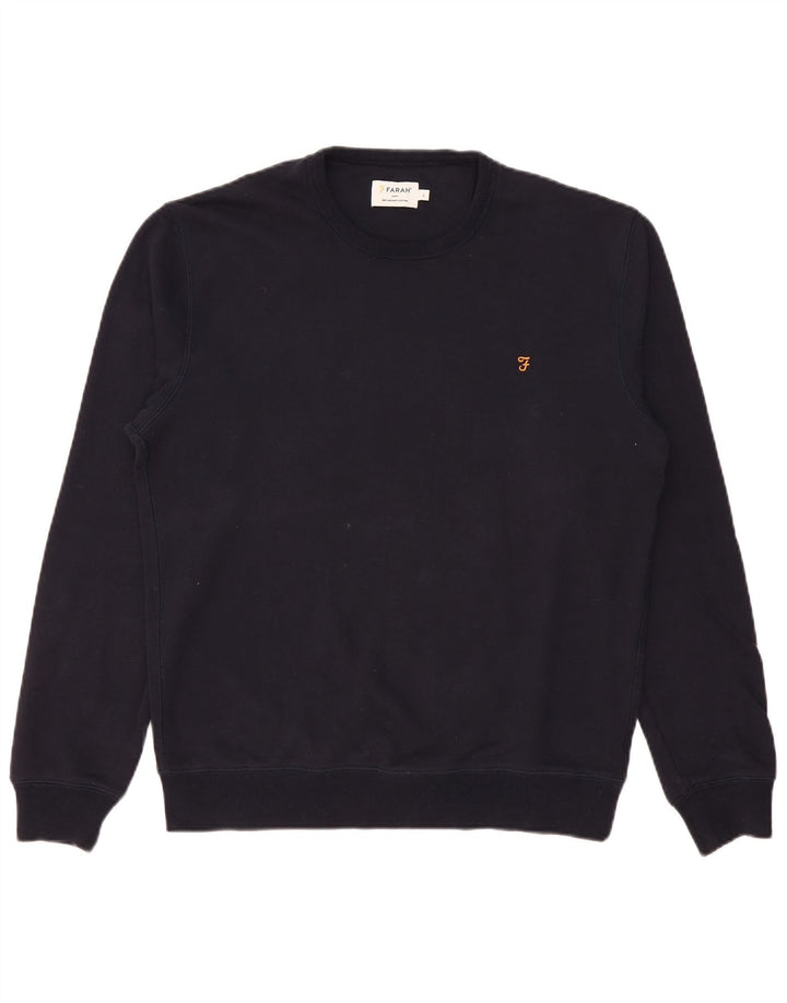 Farah Herre Sweatshirt Jumper Stor Marineblå Bomuld