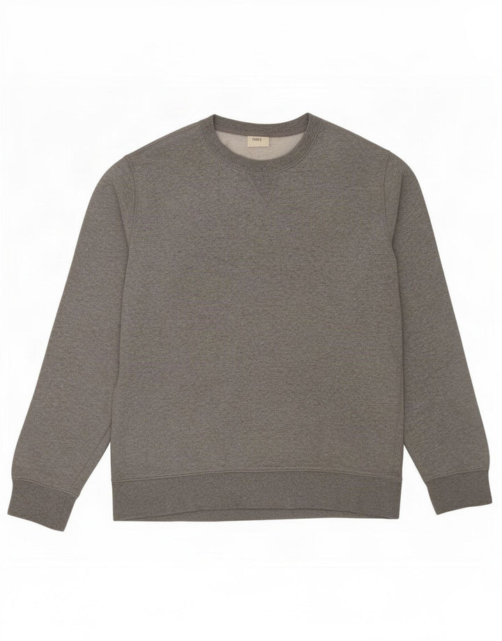 Marks & Spencer Sweatshirt til mænd, stor grå flækket bomuld
