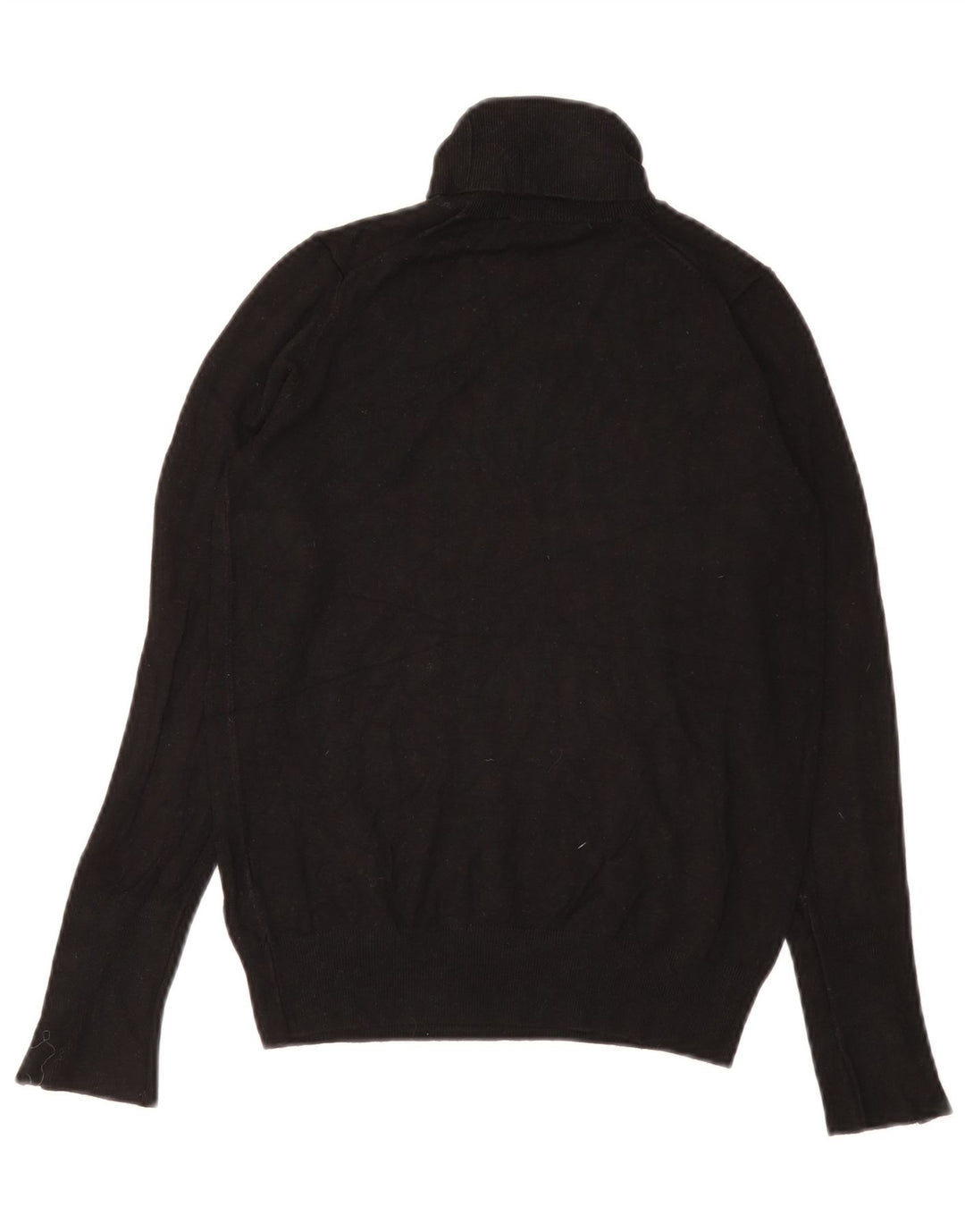 Zara Dame Rullehals Sweater UK 8 Lille Sort