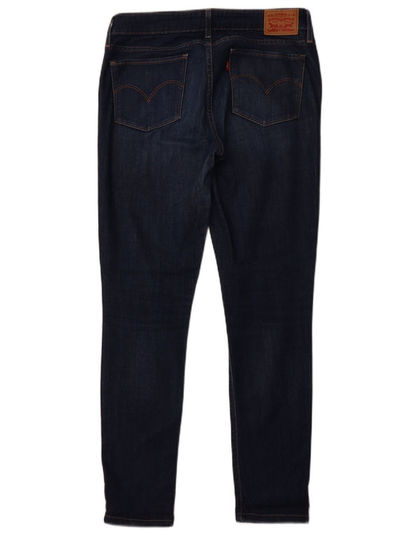 LEVI'S Dame 711 Skinny Jeans W29 L29 Marineblå Bomuld