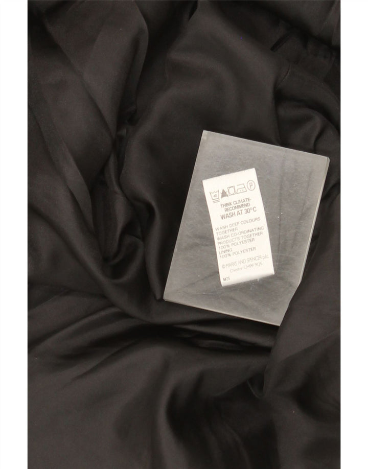 Marks & Spencer A-line nederdel til kvinder UK 14 Large W32 Black Polyester