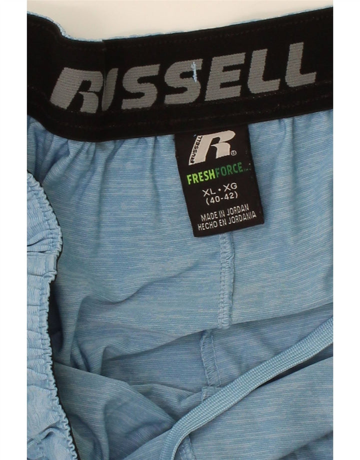 RUSSELL ATHLETIC Mens Sport Shorts XL  Blue Colourblock Polyester Vintage Russell Athletic and Second-Hand Russell Athletic from Messina Hembry 