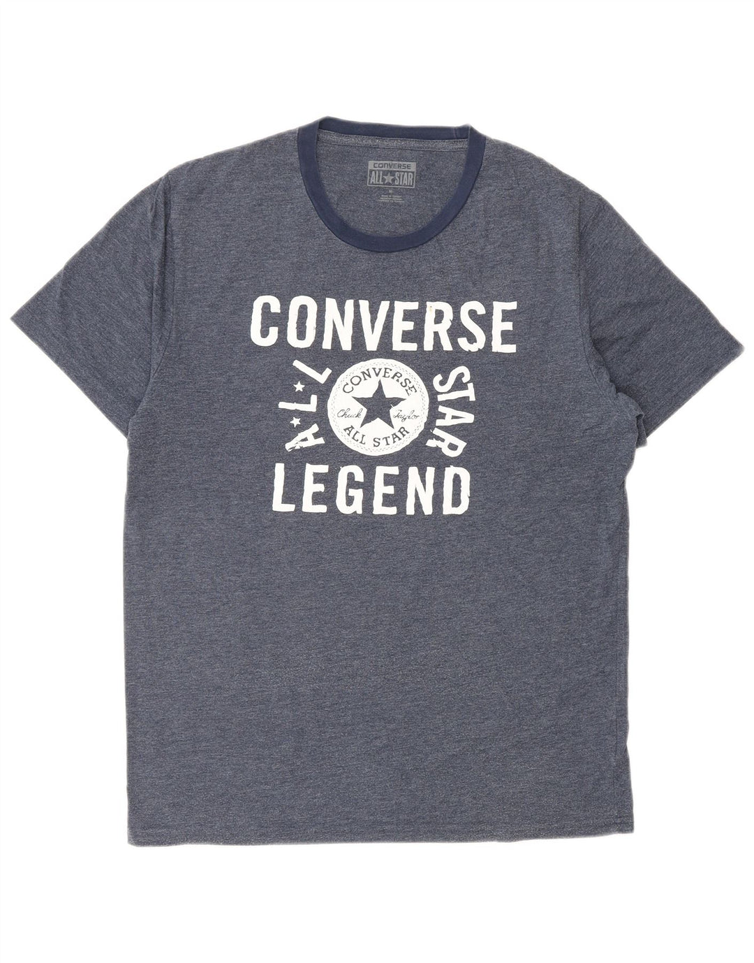 CONVERSE Grafisk T-shirt til mænd, medium marineblå