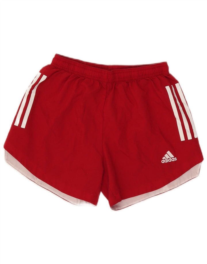 Adidas Womens Aeroready Sport Shorts UK 8/10 Small Red Polyester