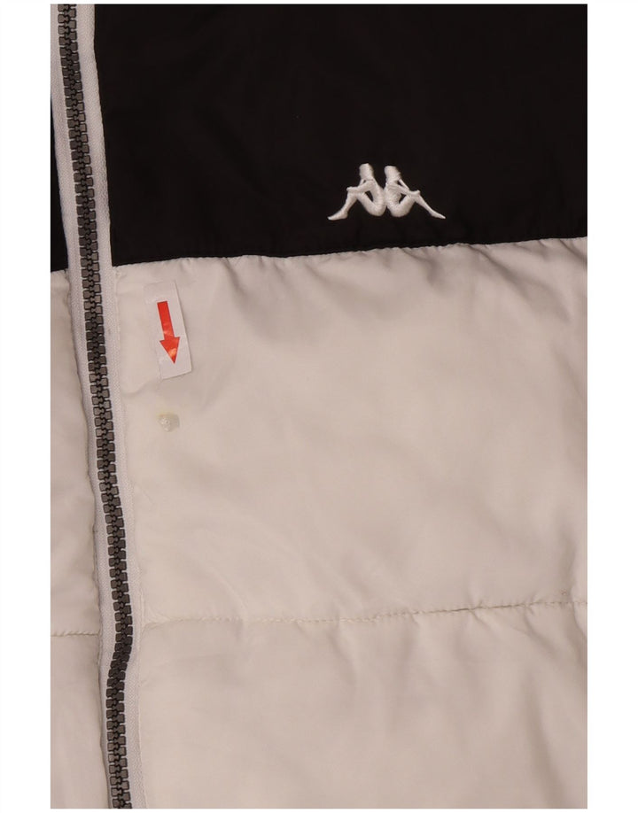 Kappa herre polstret jakke UK 40 Large White Colourblock Polyester