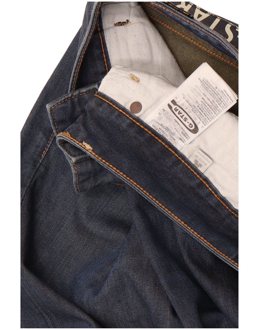 G-Star Straight Jeans til mænd W31 L34 Marineblå bomuld
