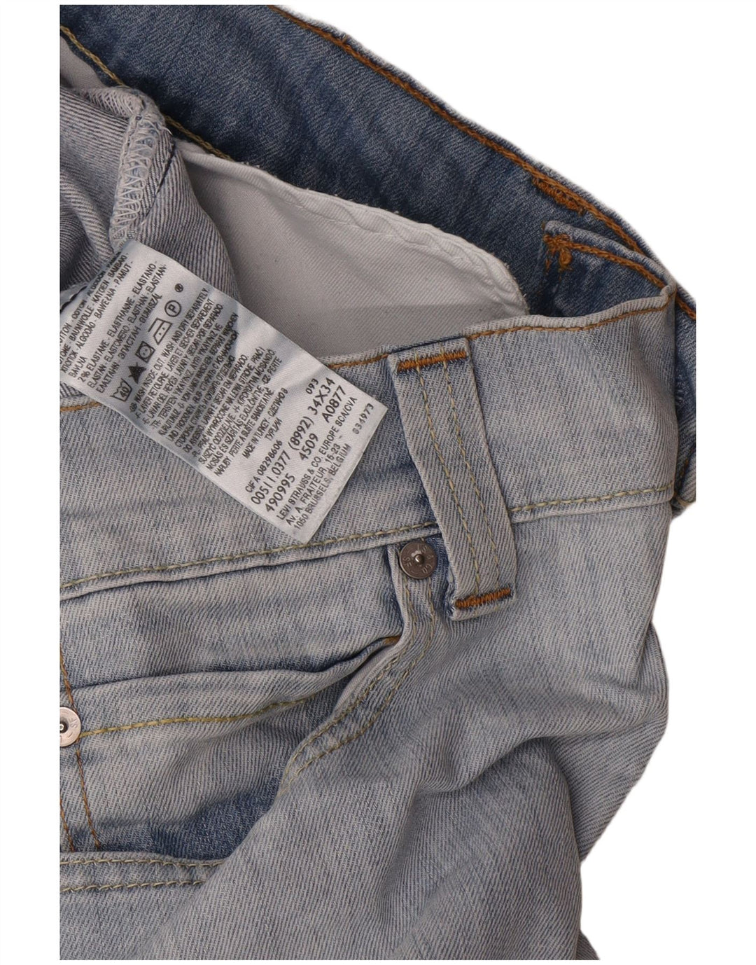 Levi's Dame 511 Slim Jeans W34 L34 Blå Bomuld