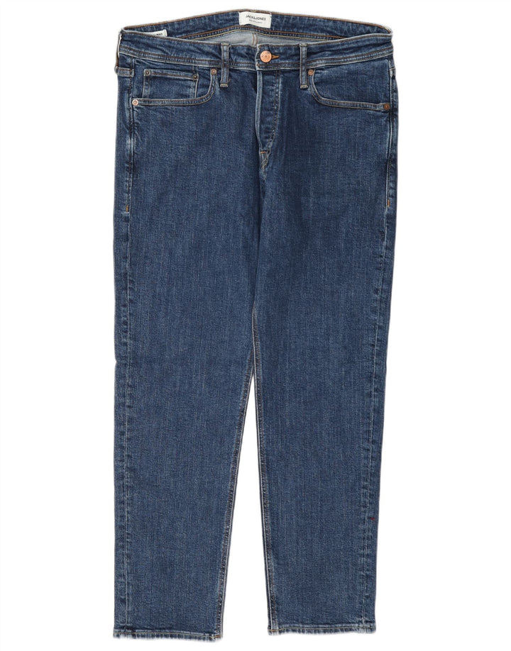 Jack & Jones Herre Mike Straight Jeans W34 L30 Blå Bomuld