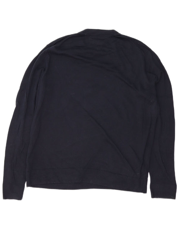 Tommy Hilfiger Herre Crew Neck Jumper Sweater 3XL Navy Blue Bomuld