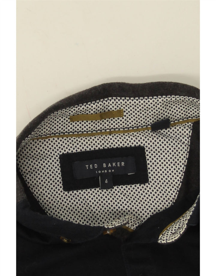 Ted Baker herre poloskjorte str. 4 Large Marineblå Colourblock Bomuld