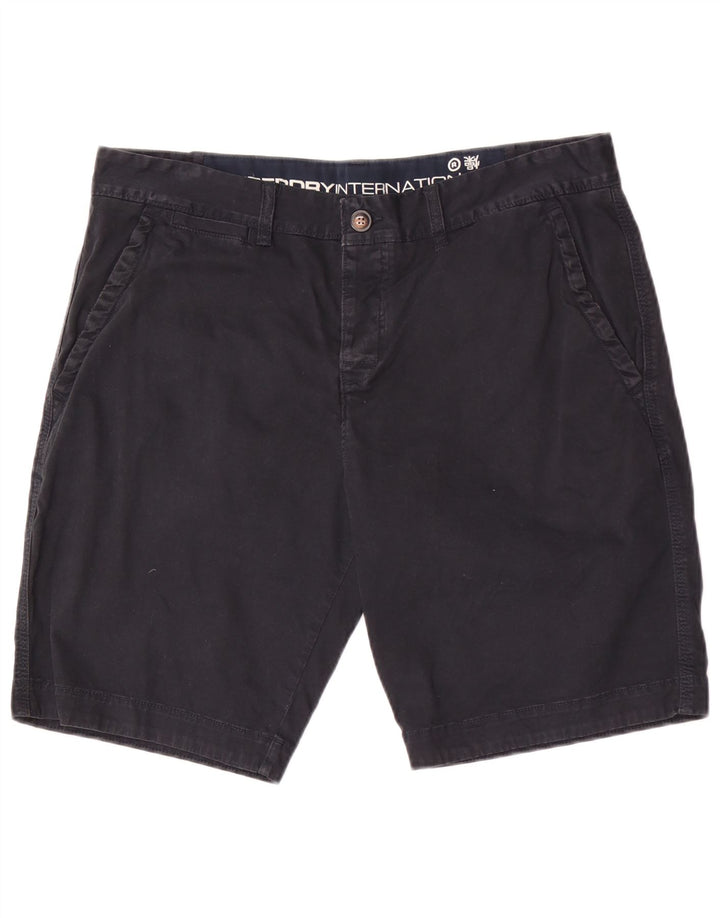 Superdry Chino Shorts til mænd XL W36 sort bomuld