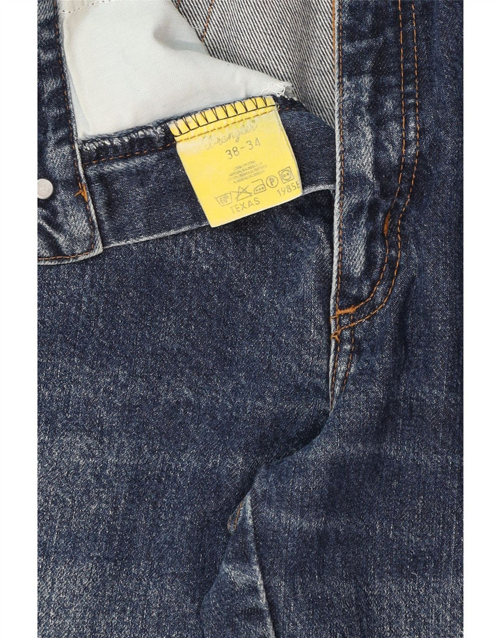 Wrangler Herre Texas Straight Jeans W38 L34 Blå Bomuld