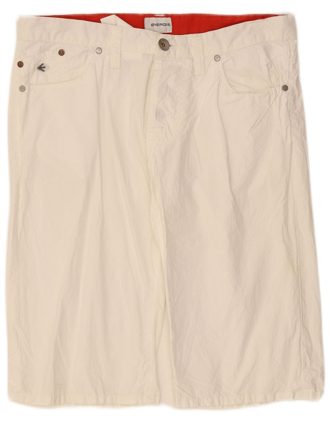 Energie Herre Casual Shorts W34 Large White Bomuld