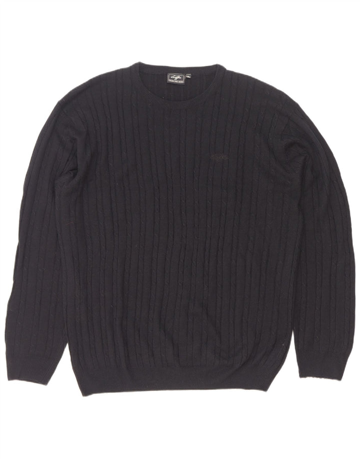 Lotto Herre Crew Neck Jumper Sweater 2XL Sort Akryl