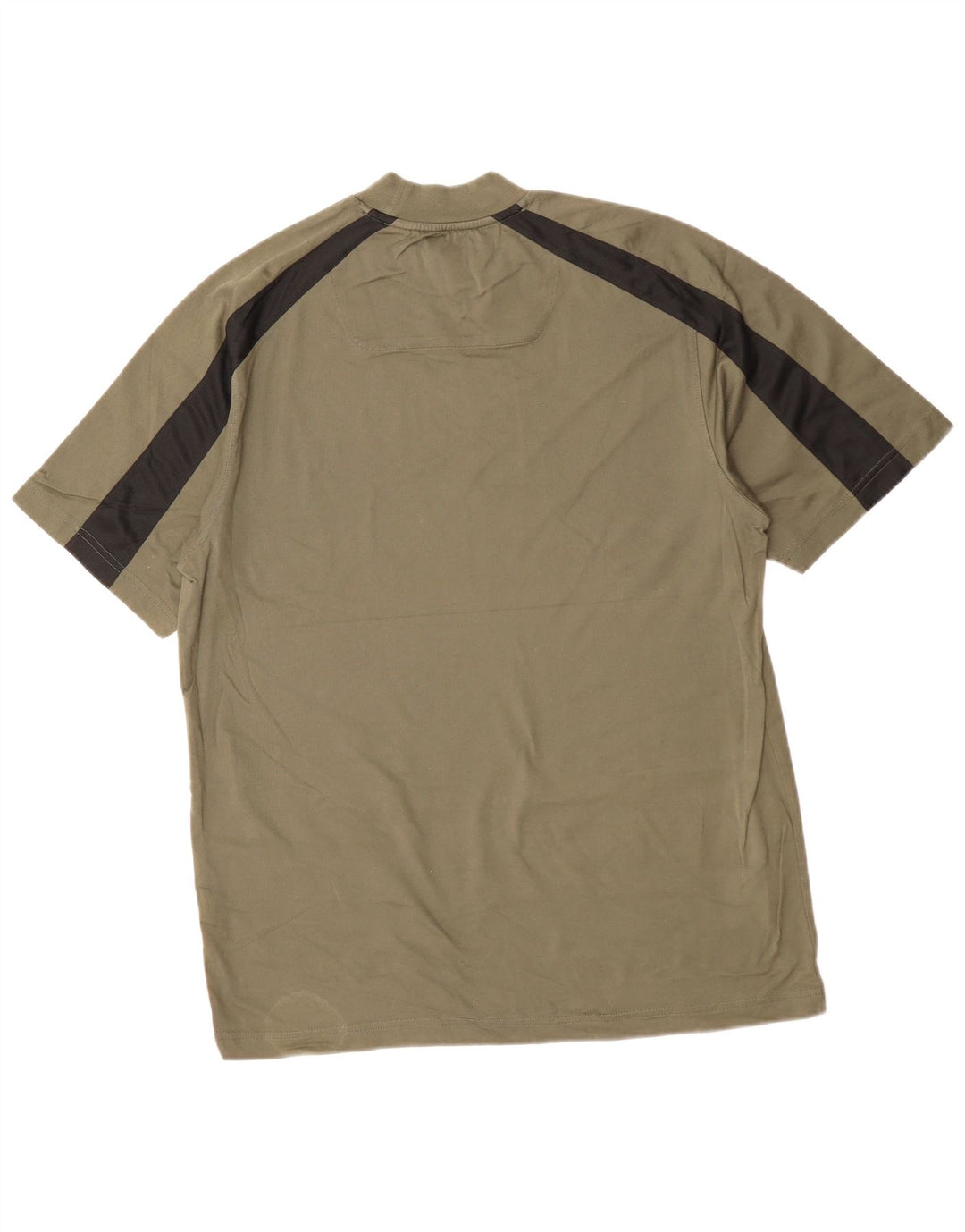 IZOD Herre T-Shirt Top Stor Khaki Colourblock Bomuld