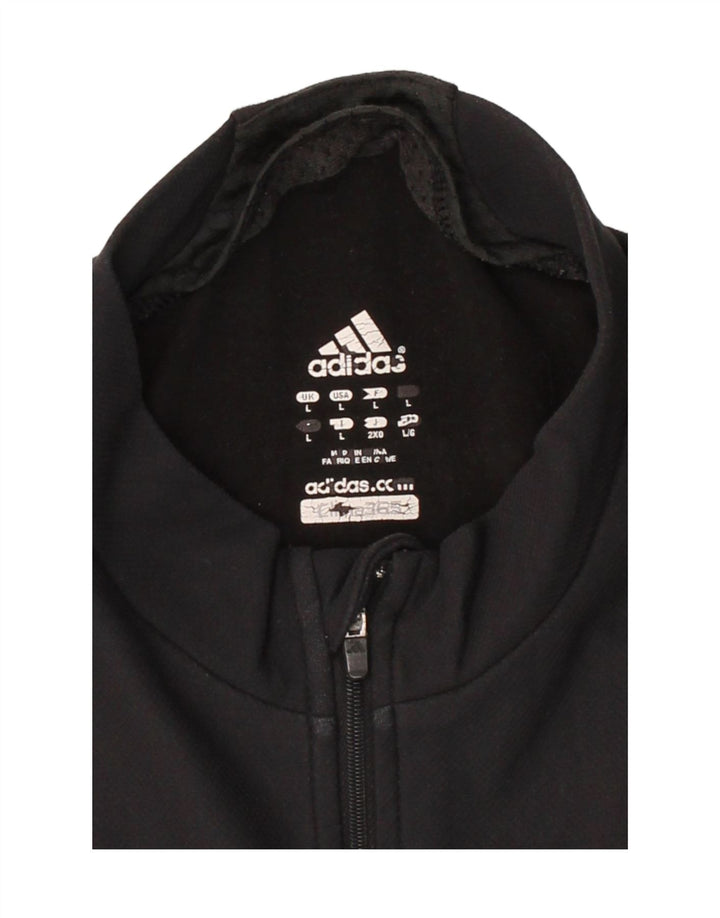 ADIDAS Mens Clima 365 Zip Neck Pullover Tracksuit Top Large Black