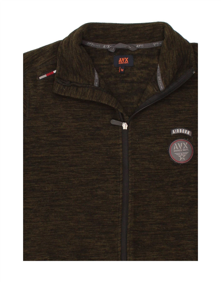 AVIREX Mens Fleece Jacket UK 38 Medium Khaki Polyester Vintage Avirex and Second-Hand Avirex from Messina Hembry 