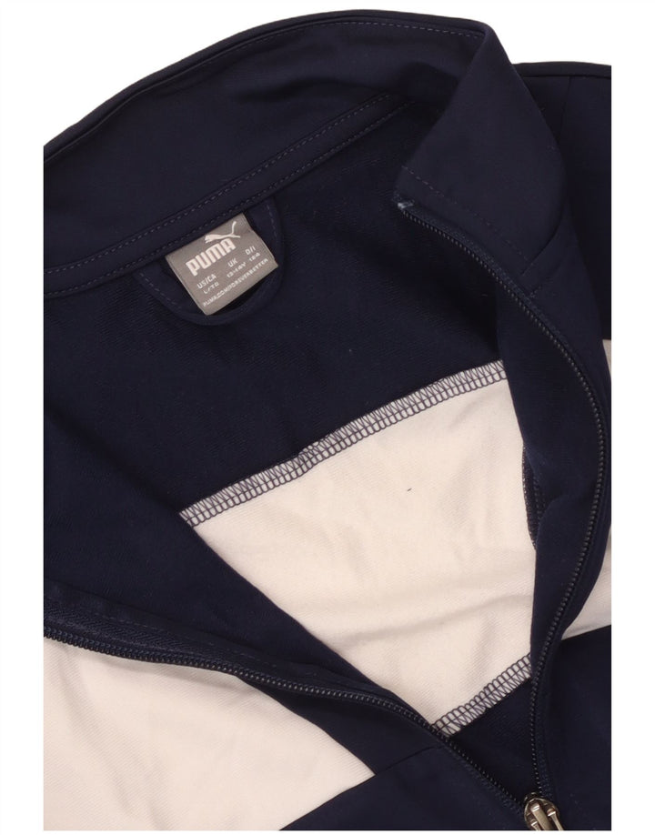 Puma Træningsdragt Topjakke til drenge 13-14 år Navy Blue Colourblock