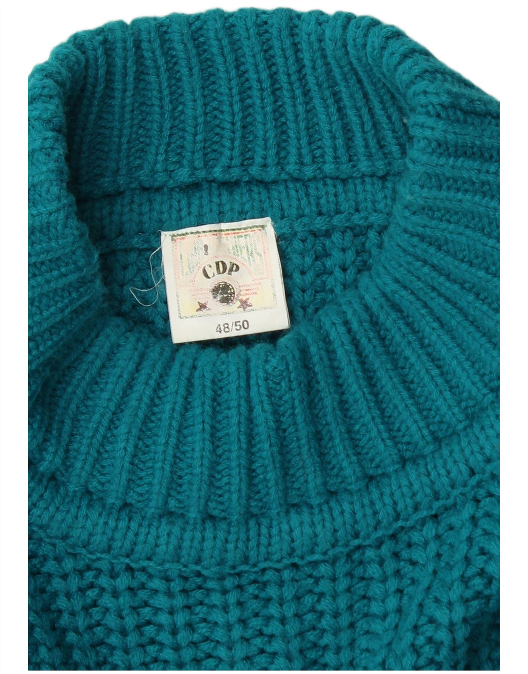CDP Herre Turtle Neck Jumper Sweater IT 48/50 Medium Blue Polyacrylic