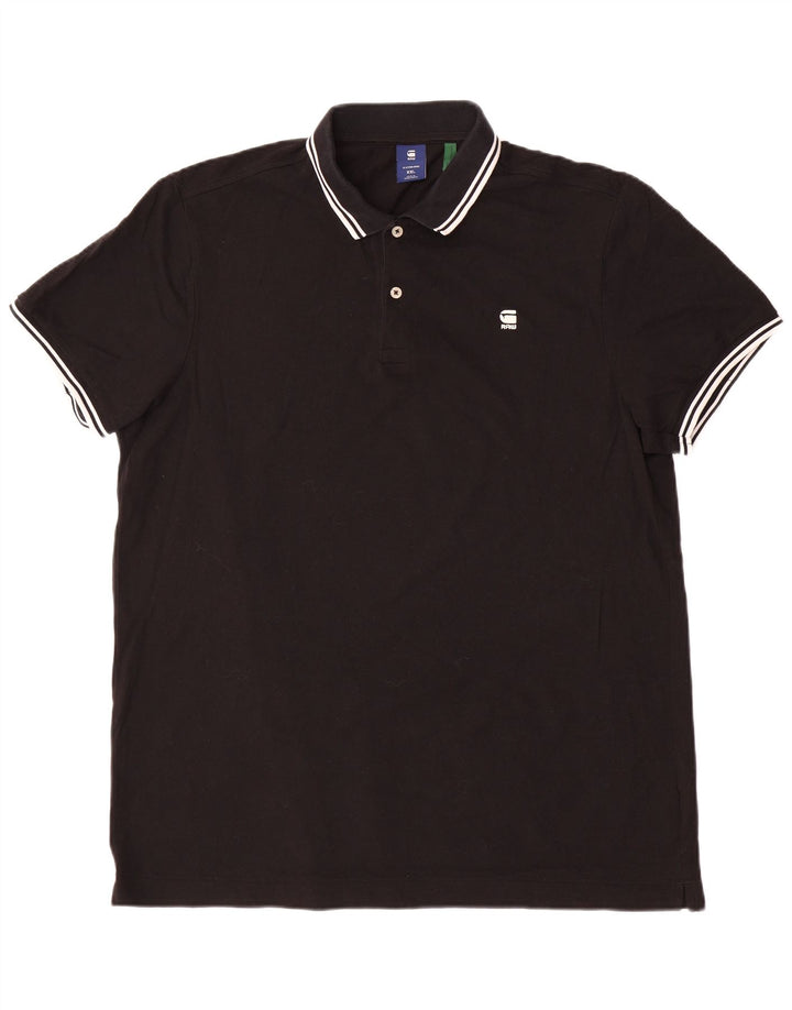 G-STAR Poloskjorte til mænd 2XL sort bomuld