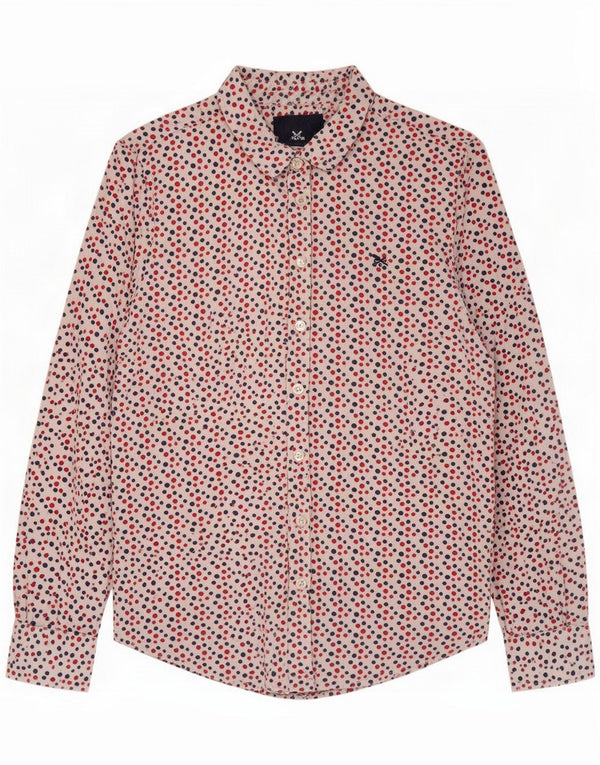 Crew Clothing Womens Boyfriend Shirt UK 10 Small Multicoloured Spotted