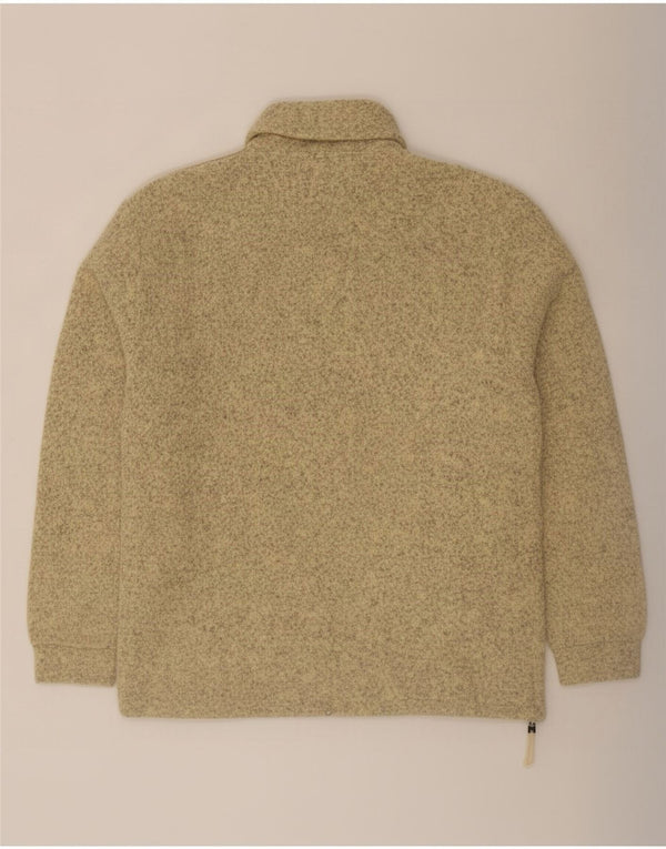 Vintage herre cardigan sweater 2XL Beige Fair Isle Wool