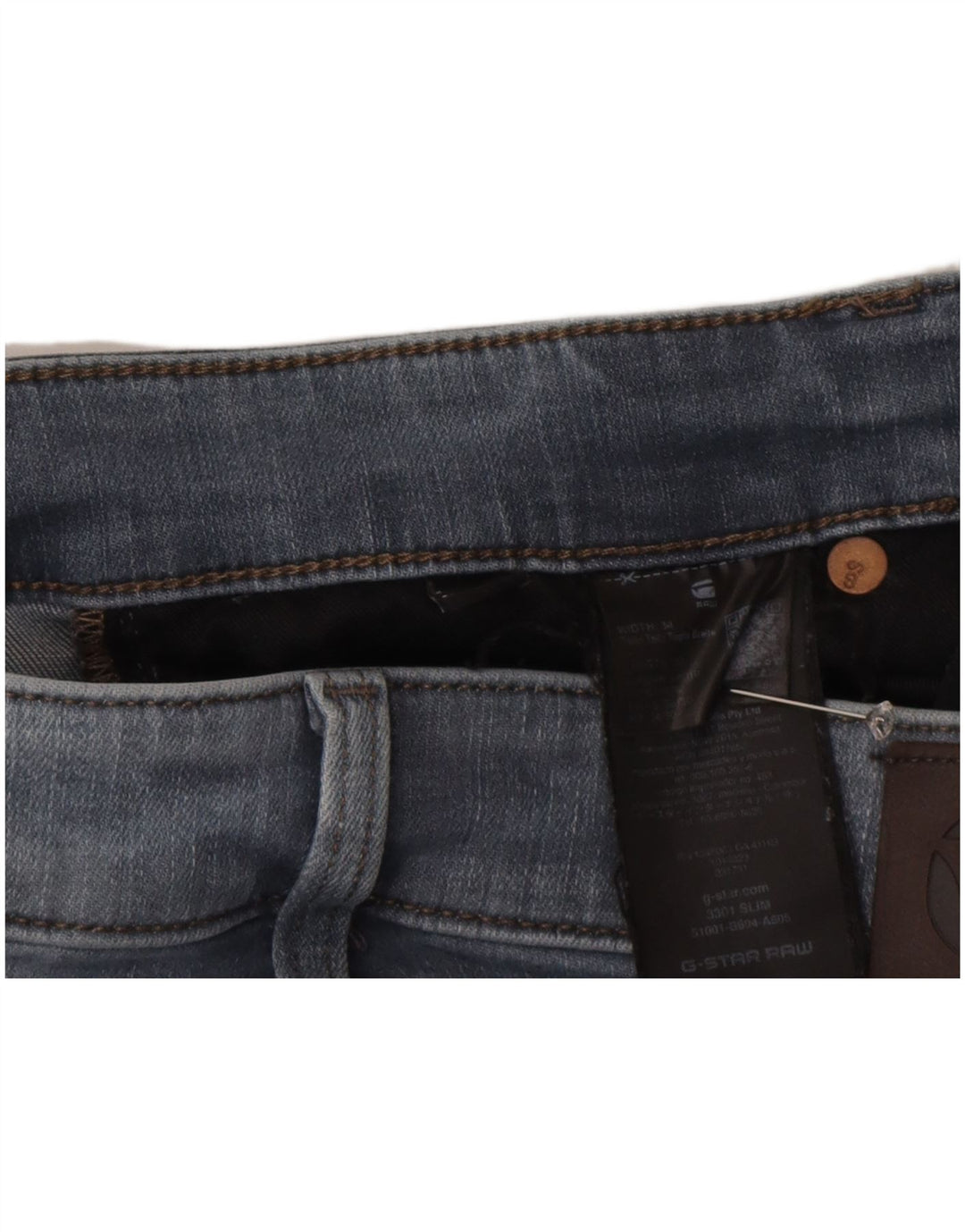 G-Star Slim Jeans til mænd W34 L30 blå polyester