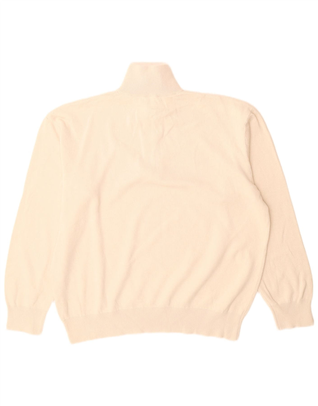Zara Herre trøje med lynlåshals Stor off White Bomuld