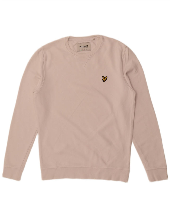 Lyle & Scott Sweatshirt til mænd, lille hvid bomuld