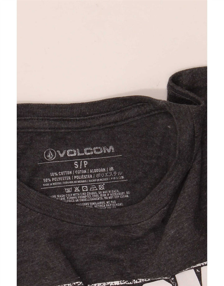 Volcom Herre Grafisk T-Shirt Top Lille Grå Bomuld
