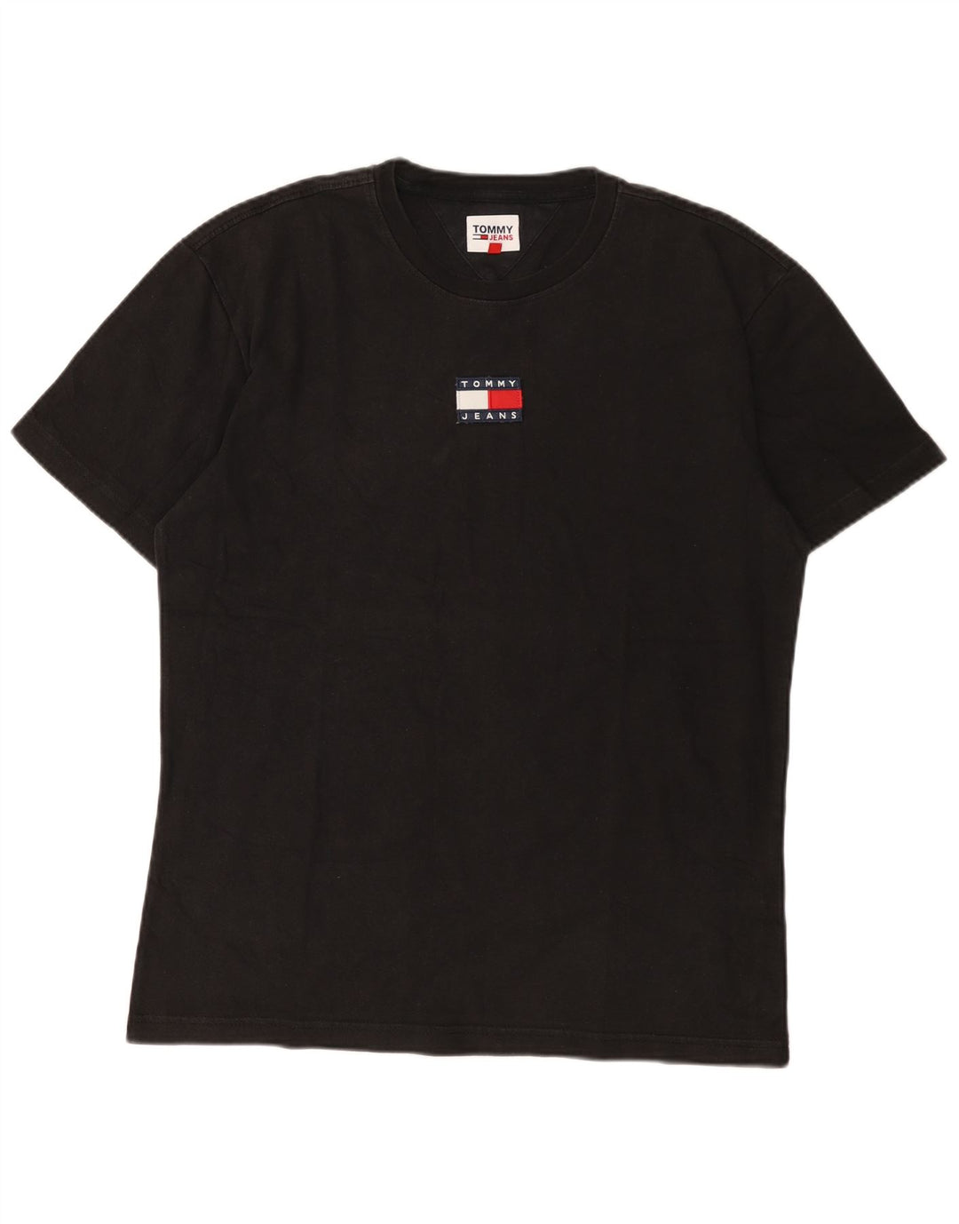 Tommy Hilfiger Herre T-Shirt Top Stor Sort Bomuld