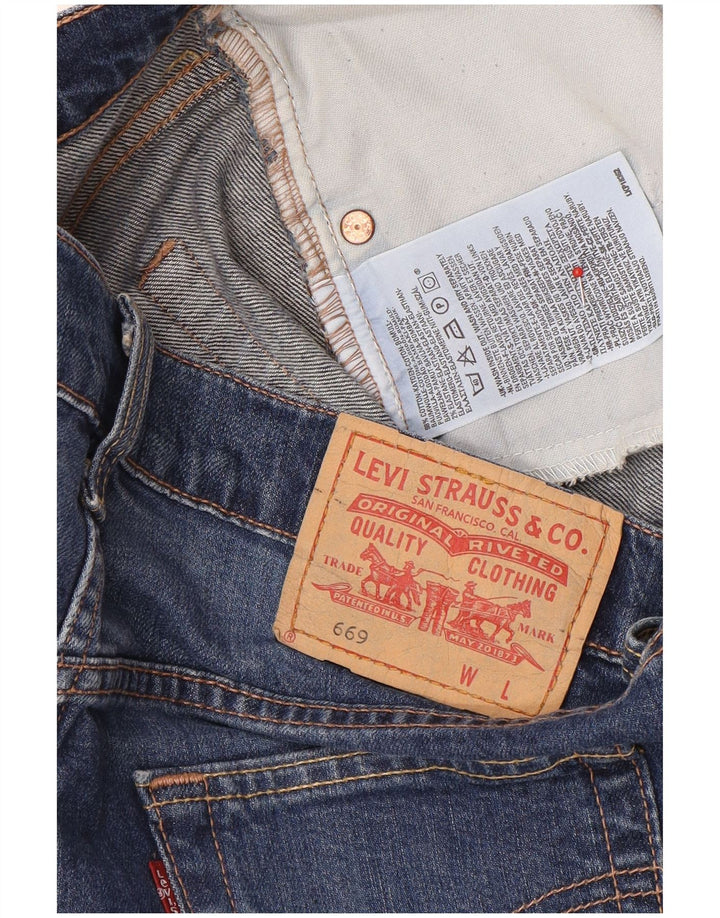 Levi's Dame 669 Mini Denim Nederdel W32 Stor Marineblå Bomuld