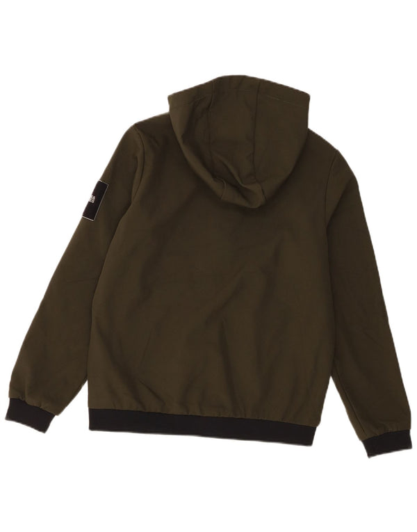 Jack & Jones Bomberjakke med hætte til drenge 11-12 år Khaki Colourblock