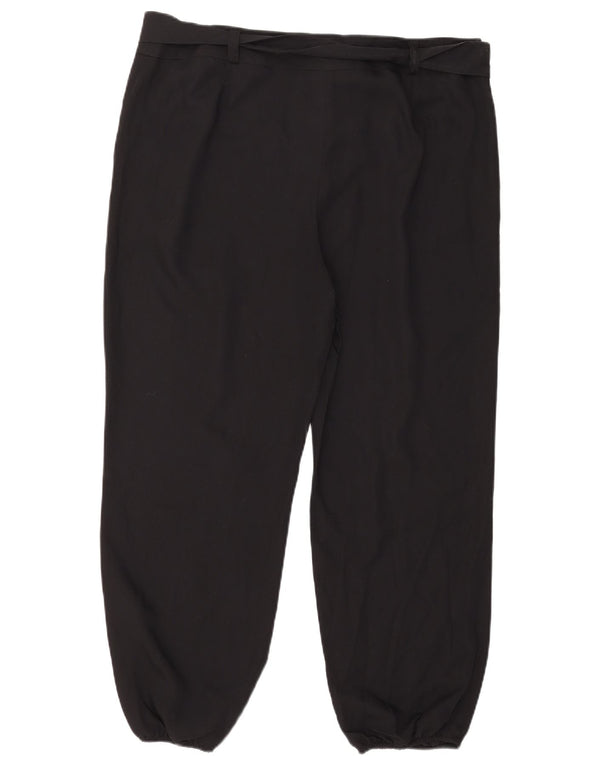 Marks & Spencer Kvinder Højtaljede Casual Bukser UK 18 XL W38 L28 Navy Blu