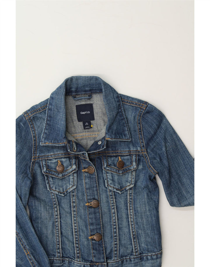 GAP Girls Denim Jacket 4-5 Years XS Blue Cotton Vintage Gap and Second-Hand Gap from Messina Hembry 