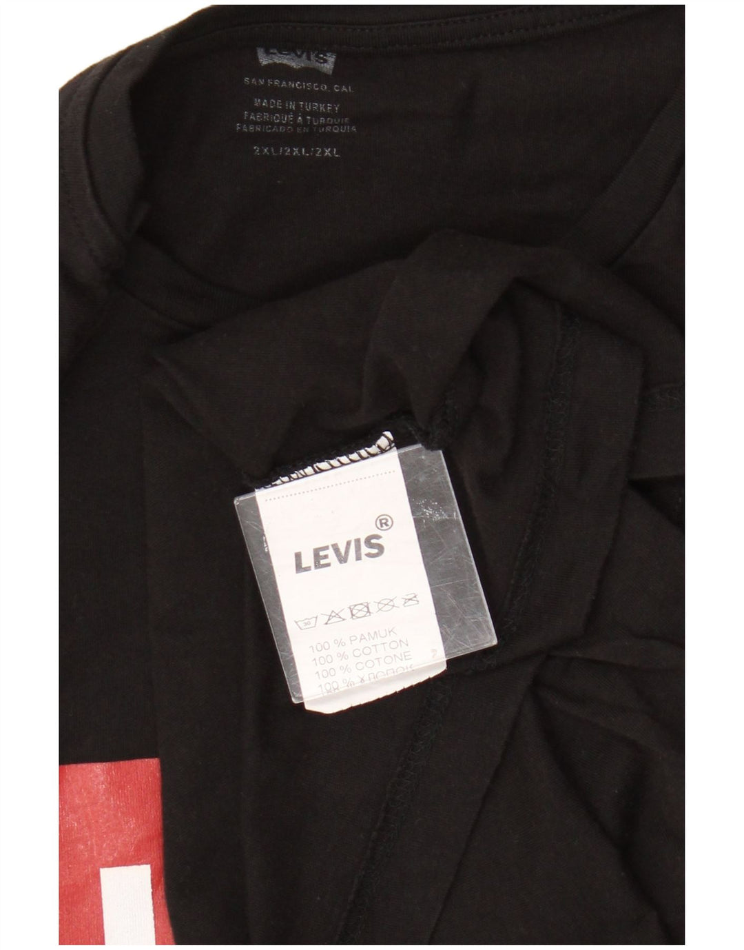 Levi's Herre grafisk T-shirt top 2XL sort bomuld